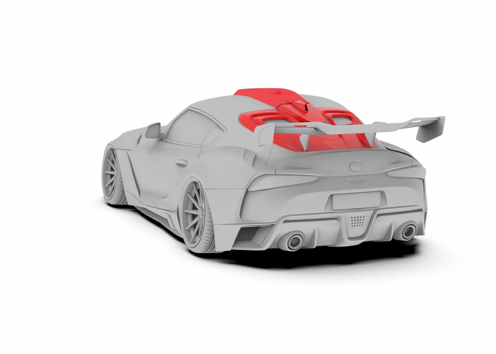 Robot Craftsman Toyota GR Supra Roof Scoop & Rear Window Louver Aftermarket Carbon Fiber Part / Bodykit - Robot Bodykits