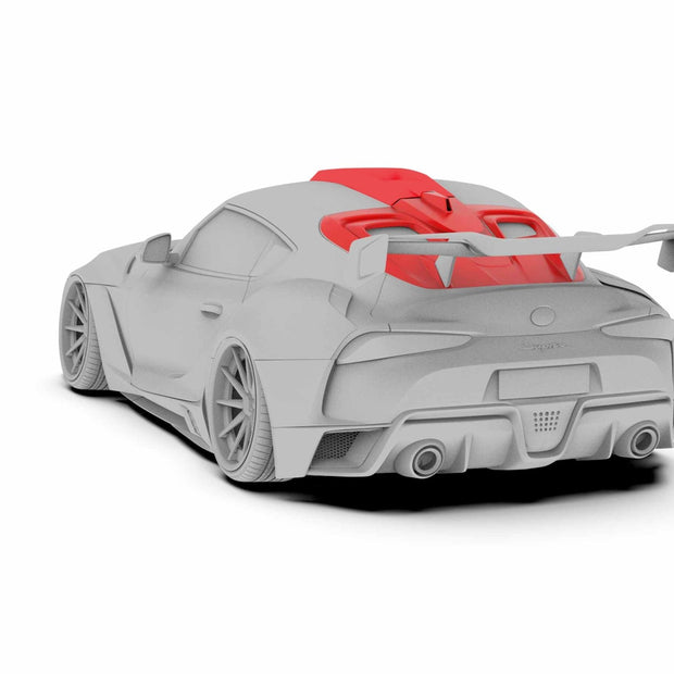 Robot Craftsman Toyota GR Supra Roof Scoop & Rear Window Louver Aftermarket Carbon Fiber Part / Bodykit - Robot Bodykits