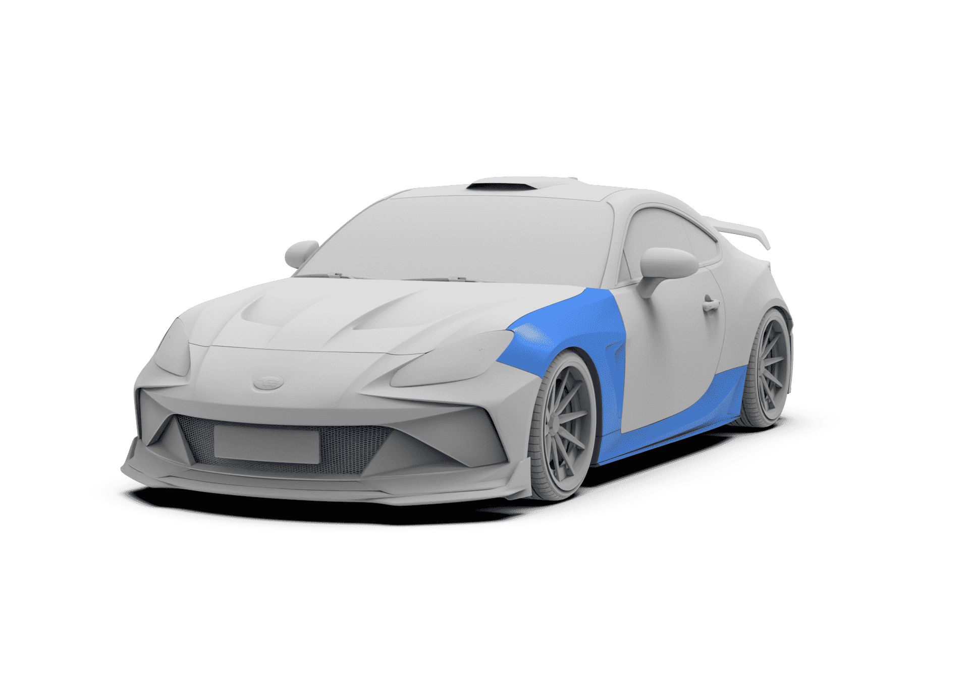 Robot Craftsman Toyota GR86 / BRZ Narrow Front Arch / Fender + Sideskirts Aftermarket Carbon Fiber Part / Bodykit - Robot Bodykits
