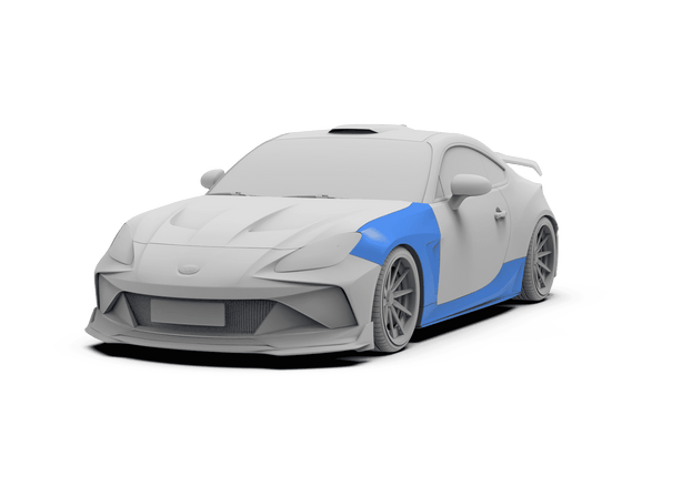 Robot Craftsman Toyota GR86 / BRZ Narrow Front Arch / Fender + Sideskirts Aftermarket Carbon Fiber Part / Bodykit - Robot Bodykits