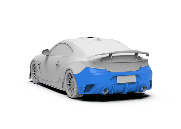 Robot Craftsman Toyota GR86 / BRZ Narrow Rear Bumper & Diffuser Aftermarket Carbon Fiber Part / Bodykit - Robot Bodykits