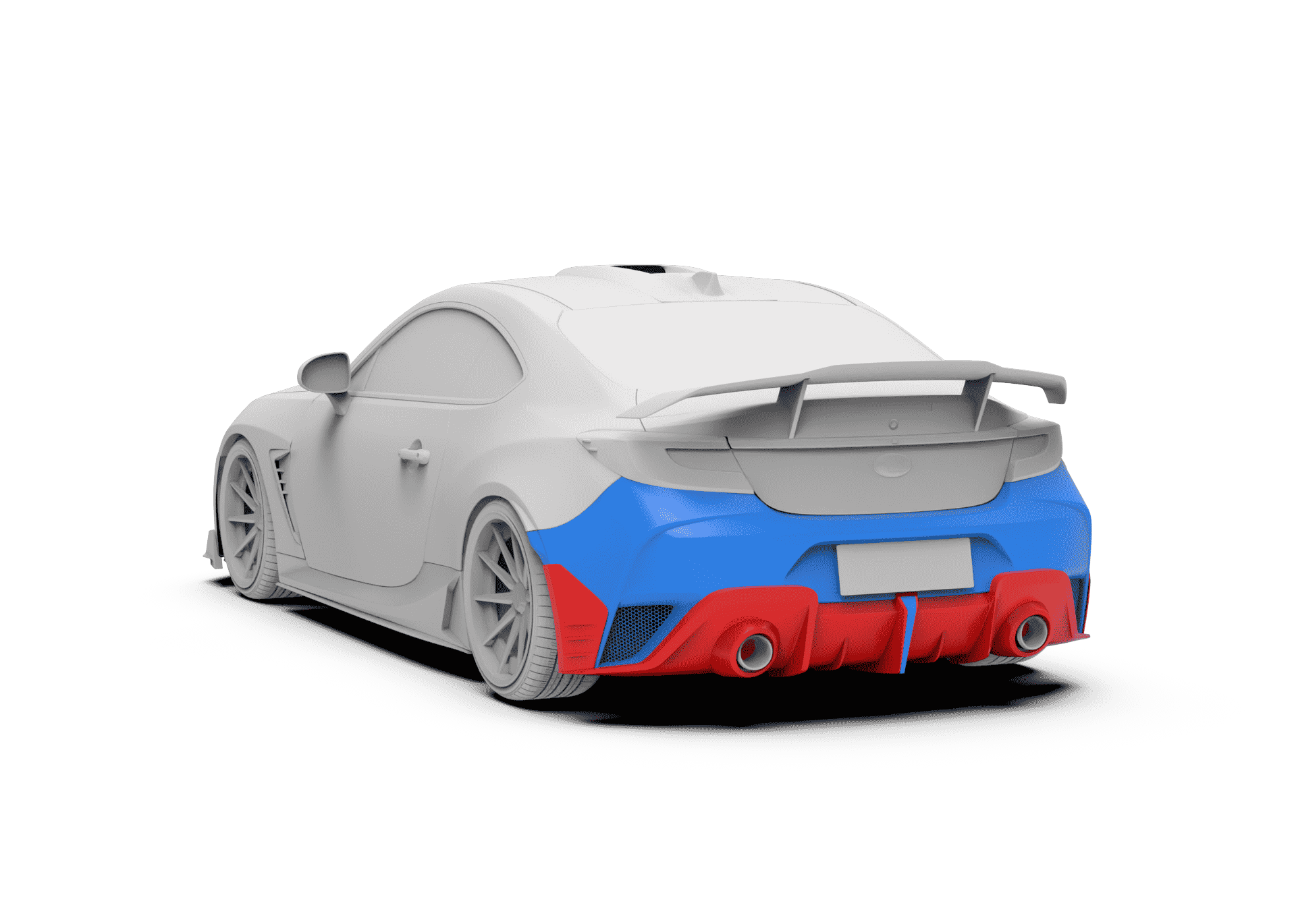 Robot Craftsman Toyota GR86 / BRZ Narrow Rear Bumper & Diffuser Aftermarket Carbon Fiber Part / Bodykit - Robot Bodykits