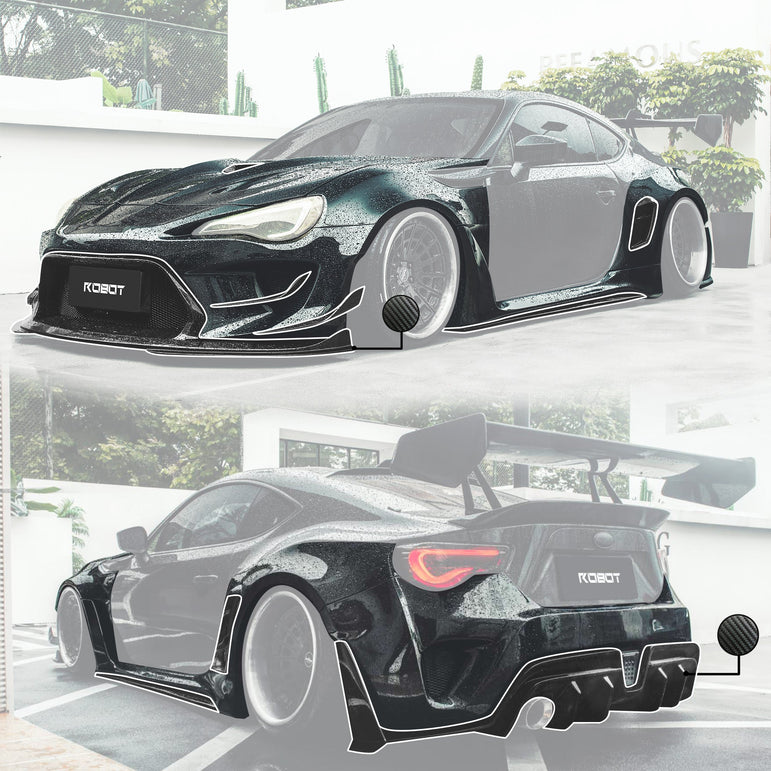 Robot Craftsman Toyota GT86 / BRZ / FRS Fibre Glass Reinforced Plastic Complete Body Kit (FRP) Fits Toyota GT86 / Subaru BRZ – First Gen (2012–2021) Aftermarket Carbon Fiber Part / Bodykit - Robot Bodykits