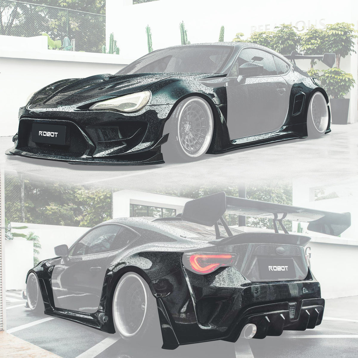 Robot Craftsman Toyota GT86 / BRZ / FRS Fibre Glass Reinforced Plastic Complete Body Kit (FRP) Fits Toyota GT86 / Subaru BRZ – First Gen (2012–2021) Aftermarket Carbon Fiber Part / Bodykit - Robot Bodykits