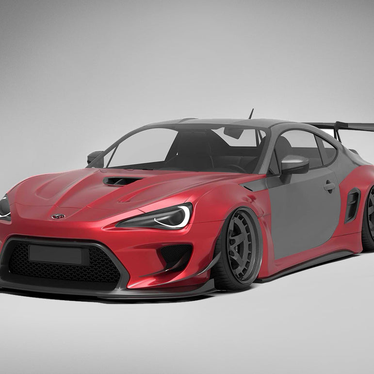 Robot Craftsman Toyota GT86 / BRZ / FRS Fibre Glass Reinforced Plastic Complete Body Kit (FRP) Fits Toyota GT86 / Subaru BRZ – First Gen (2012–2021) Aftermarket Carbon Fiber Part / Bodykit - Robot Bodykits