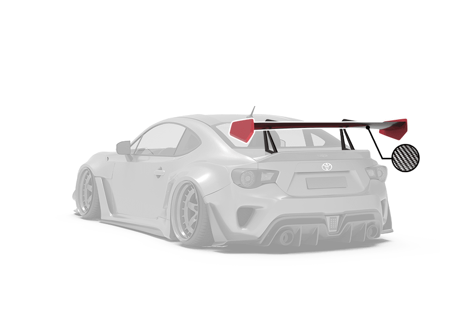 Robot Craftsman Toyota GT86 / BRZ GT Wing Aftermarket Carbon Fiber Part / Bodykit - Robot Bodykits