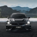 Robot Craftsman Volkswagen Golf / GTI / Golf R MK7 MK7.5 Fibre Glass Reinforced Plastic Complete Front Bumper (FRP) Aftermarket Carbon Fiber Part / Bodykit - Robot Bodykits
