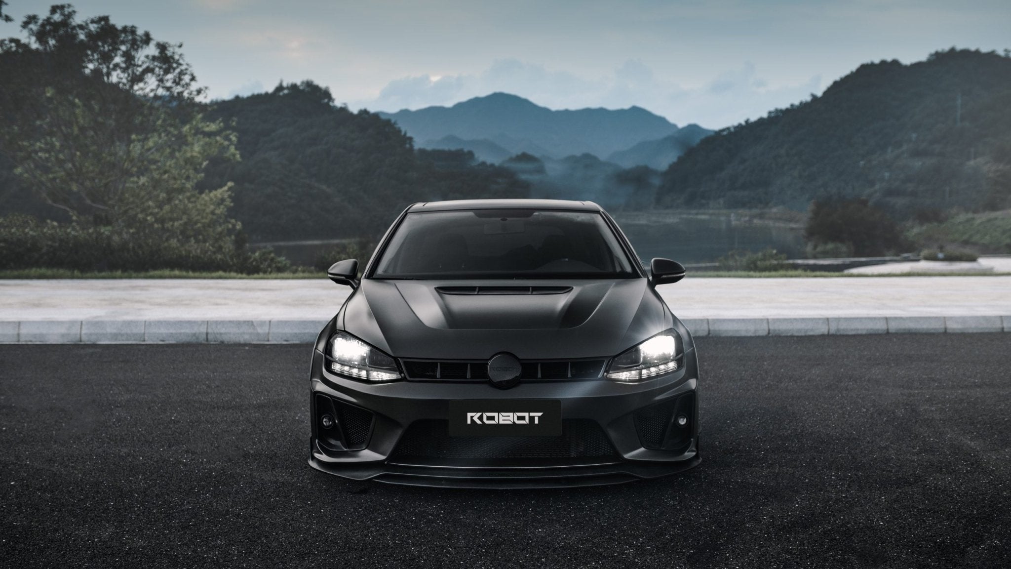 Robot Craftsman Volkswagen Golf / GTI / Golf R MK7 MK7.5 Fibre Glass Reinforced Plastic Complete Front Bumper (FRP) Aftermarket Carbon Fiber Part / Bodykit - Robot Bodykits