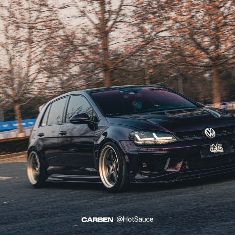 Robot Craftsman Volkswagen Golf / GTI / Golf R MK7 MK7.5 Fibre Glass Reinforced Plastic Complete Front Bumper (FRP) Aftermarket Carbon Fiber Part / Bodykit - Robot Bodykits