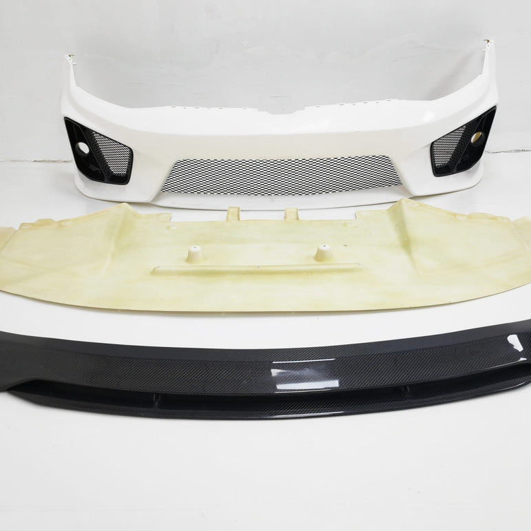 Robot Craftsman Volkswagen Golf / GTI / Golf R MK7 MK7.5 Fibre Glass Reinforced Plastic Complete Front Bumper (FRP) Aftermarket Carbon Fiber Part / Bodykit - Robot Bodykits
