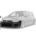 Robot Craftsman Volkswagen Golf / GTI / Golf R MK7 MK7.5 Fibre Glass Reinforced Plastic Complete Front Bumper (FRP) Aftermarket Carbon Fiber Part / Bodykit - Robot Bodykits