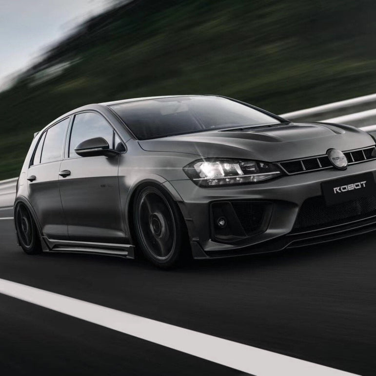 Robot Craftsman Volkswagen Golf / GTI / Golf R MK7 MK7.5 Fibre Glass Reinforced Plastic Complete Front Bumper (FRP) Aftermarket Carbon Fiber Part / Bodykit - Robot Bodykits