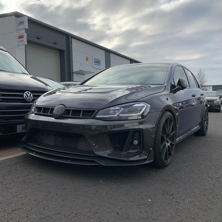 Robot Craftsman Volkswagen Golf / GTI / Golf R MK7 MK7.5 Fibre Glass Reinforced Plastic Complete Front Bumper (FRP) Aftermarket Carbon Fiber Part / Bodykit - Robot Bodykits