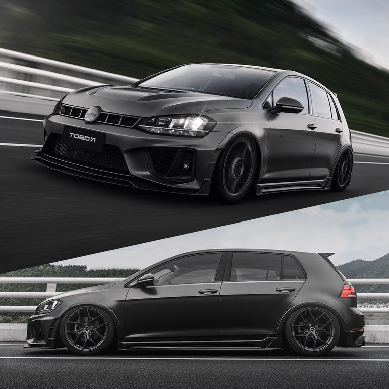 Robot Craftsman Volkswagen Golf / GTI / Golf R MK7 MK7.5 Fibre Glass Reinforced Plastic Complete Front Bumper (FRP) Aftermarket Carbon Fiber Part / Bodykit - Robot Bodykits