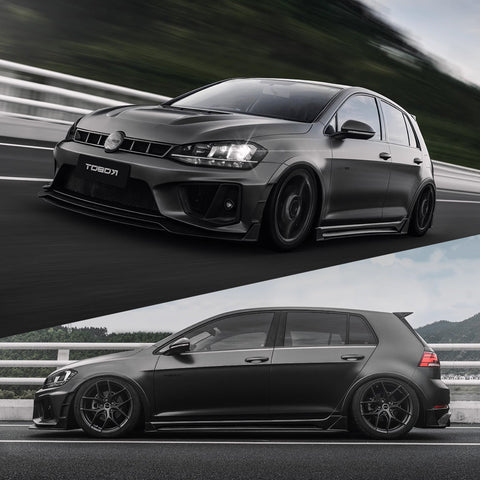 Robot Craftsman Volkswagen Golf / GTI / Golf R MK7 MK7.5 Fibre Glass Reinforced Plastic Complete Front Bumper (FRP) Aftermarket Carbon Fiber Part / Bodykit - Robot Bodykits