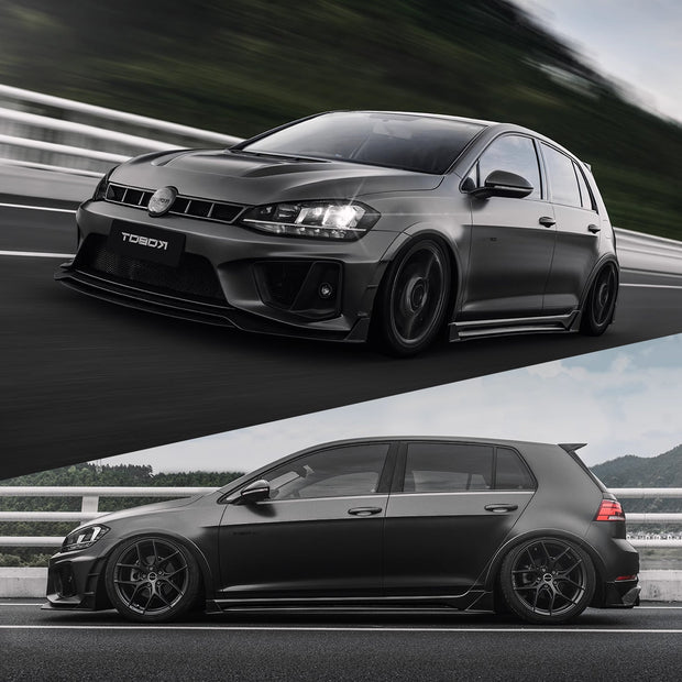 Robot Craftsman Volkswagen Golf / GTI / Golf R MK7 MK7.5 Fibre Glass Reinforced Plastic Complete Front Bumper (FRP) Aftermarket Carbon Fiber Part / Bodykit - Robot Bodykits