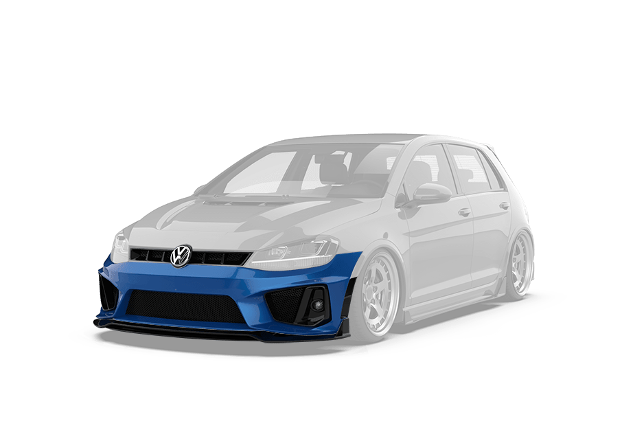 Robot Craftsman Volkswagen Golf / GTI / Golf R MK7 MK7.5 Fibre Glass Reinforced Plastic Complete Front Bumper (FRP) Aftermarket Carbon Fiber Part / Bodykit - Robot Bodykits