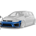 Robot Craftsman Volkswagen Golf / GTI / Golf R MK7 MK7.5 Fibre Glass Reinforced Plastic Complete Front Bumper (FRP) Aftermarket Carbon Fiber Part / Bodykit - Robot Bodykits