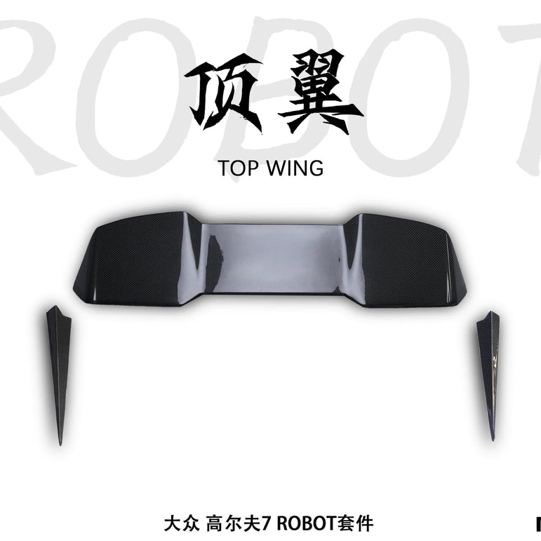 Robot Craftsman Volkswagen Golf / GTI / Golf R Rear Spoiler (Mk 7.5 Only) Aftermarket Carbon Fiber Part / Bodykit - Robot Bodykits