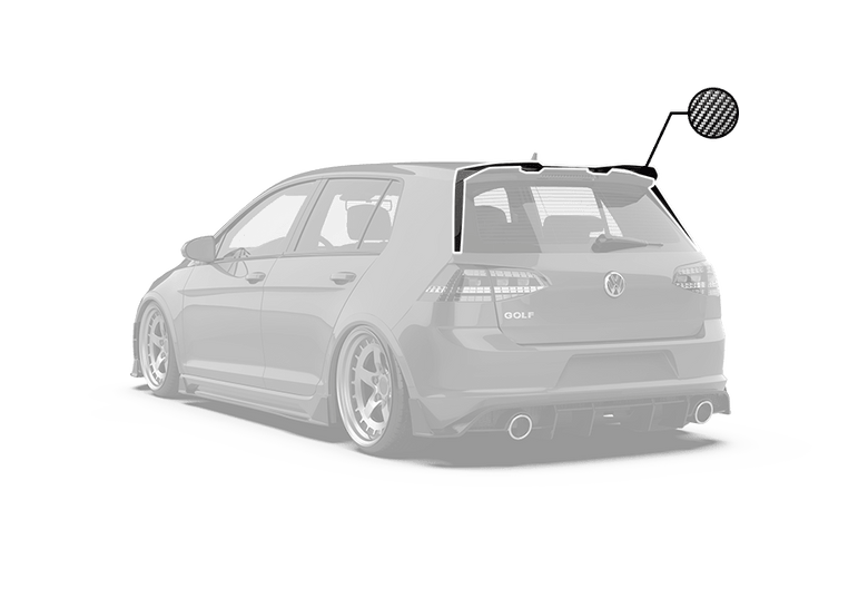 Robot Craftsman Volkswagen Golf / GTI / Golf R Rear Spoiler (Mk 7.5 Only) Aftermarket Carbon Fiber Part / Bodykit - Robot Bodykits