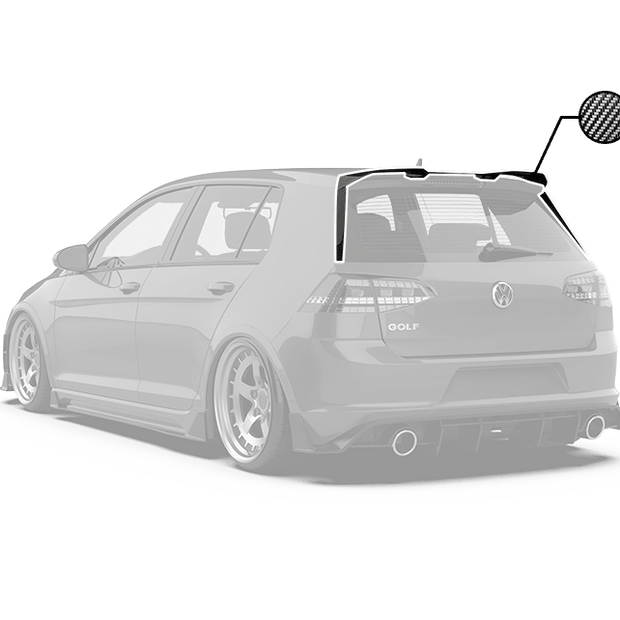 Robot Craftsman Volkswagen Golf / GTI / Golf R Rear Spoiler (Mk 7.5 Only) Aftermarket Carbon Fiber Part / Bodykit - Robot Bodykits