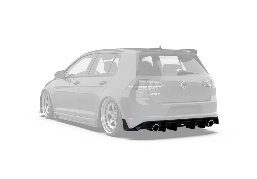 Robot Craftsman Volkswagen Golf / GTI MK7.5 Rear Diffuser (Mk7.5 Only) Aftermarket Carbon Fiber Part / Bodykit - Robot Bodykits