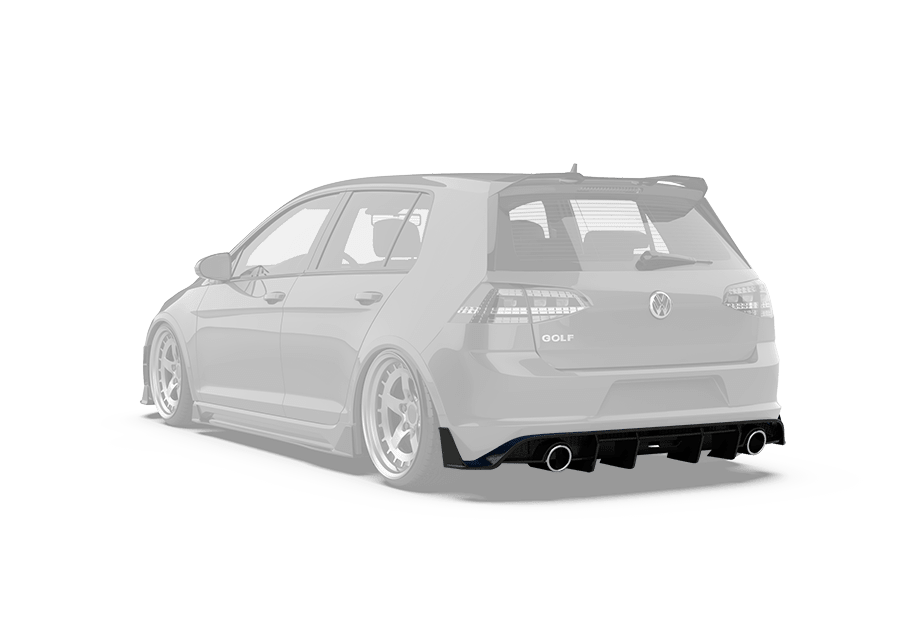 Robot Craftsman Volkswagen Golf / GTI MK7.5 Rear Diffuser (Mk7.5 Only) Aftermarket Carbon Fiber Part / Bodykit - Robot Bodykits