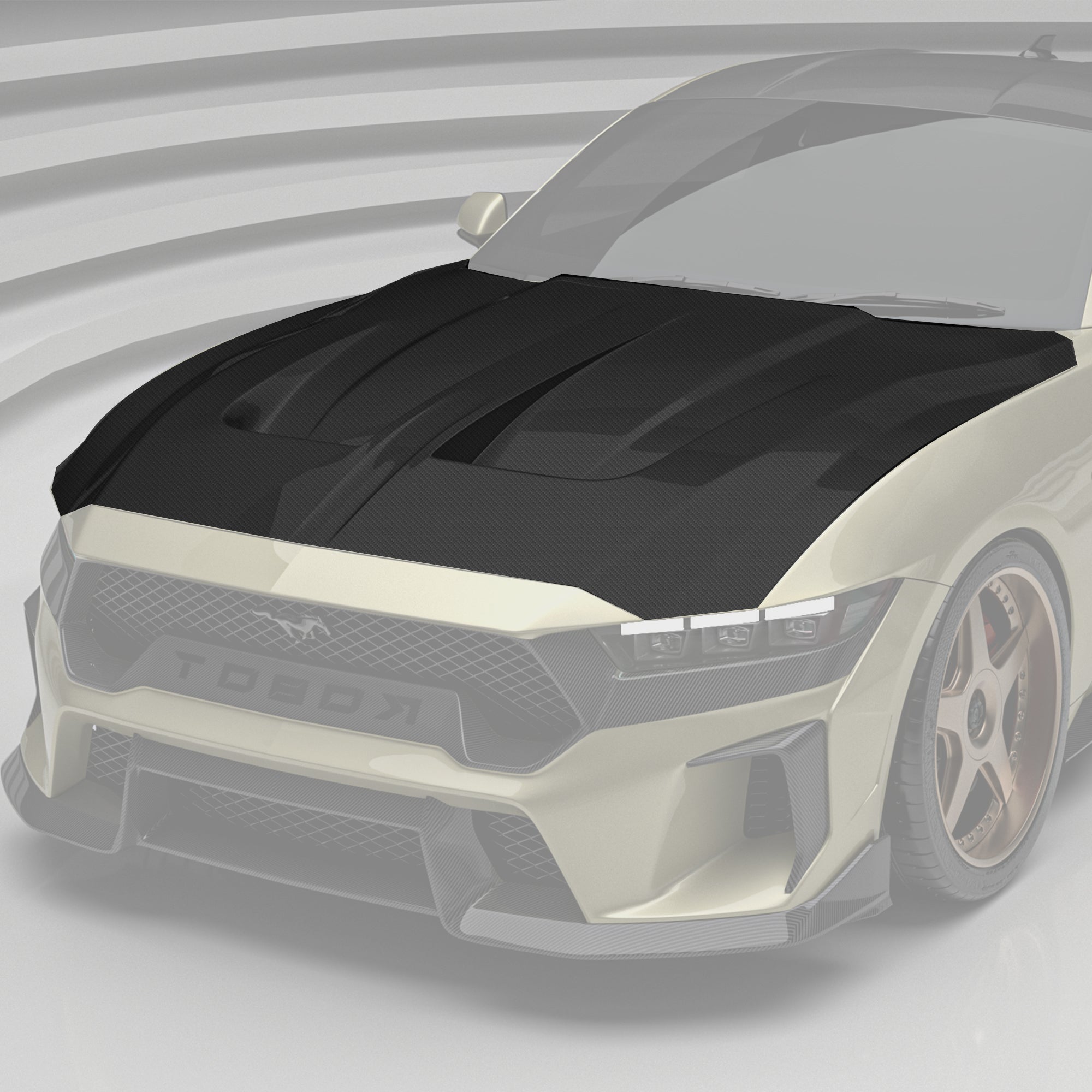Robot Ford Mustang S650 V1 FRP Bonnet / Hood Aftermarket Carbon Fiber Part / Bodykit - Robot Bodykits