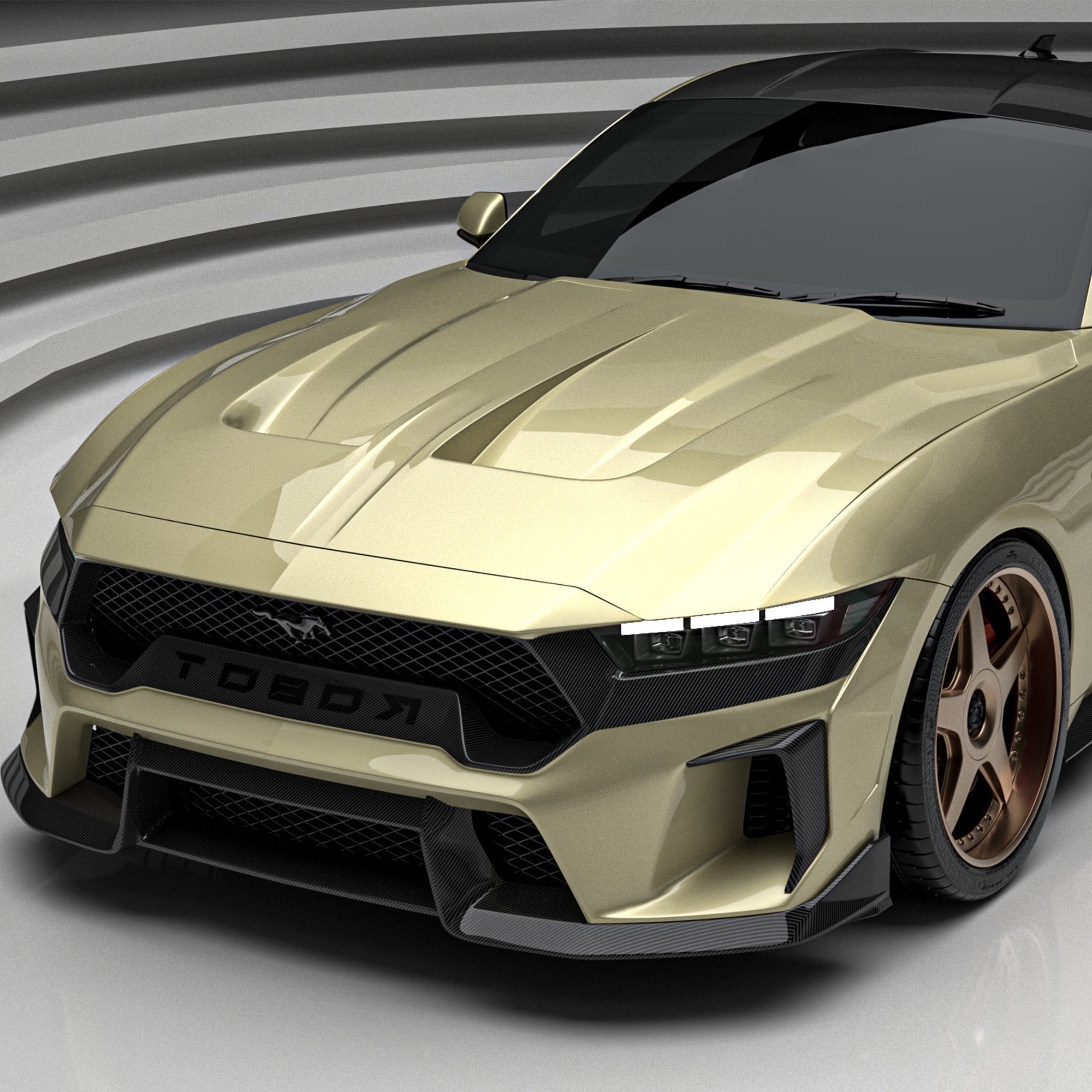 Robot Ford Mustang S650 V1 FRP Bonnet / Hood Aftermarket Carbon Fiber Part / Bodykit - Robot Bodykits