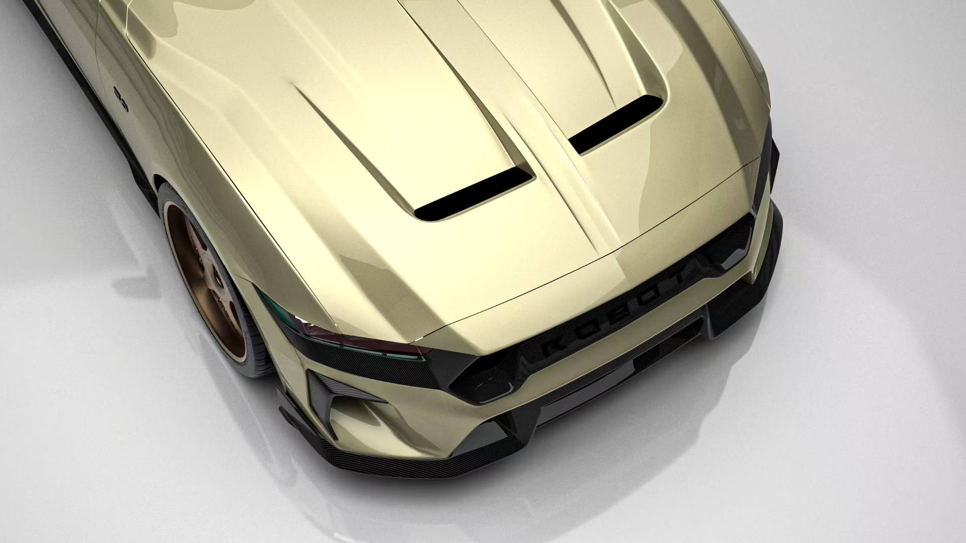 Robot Ford Mustang S650 V1 FRP Bonnet / Hood Aftermarket Carbon Fiber Part / Bodykit - Robot Bodykits