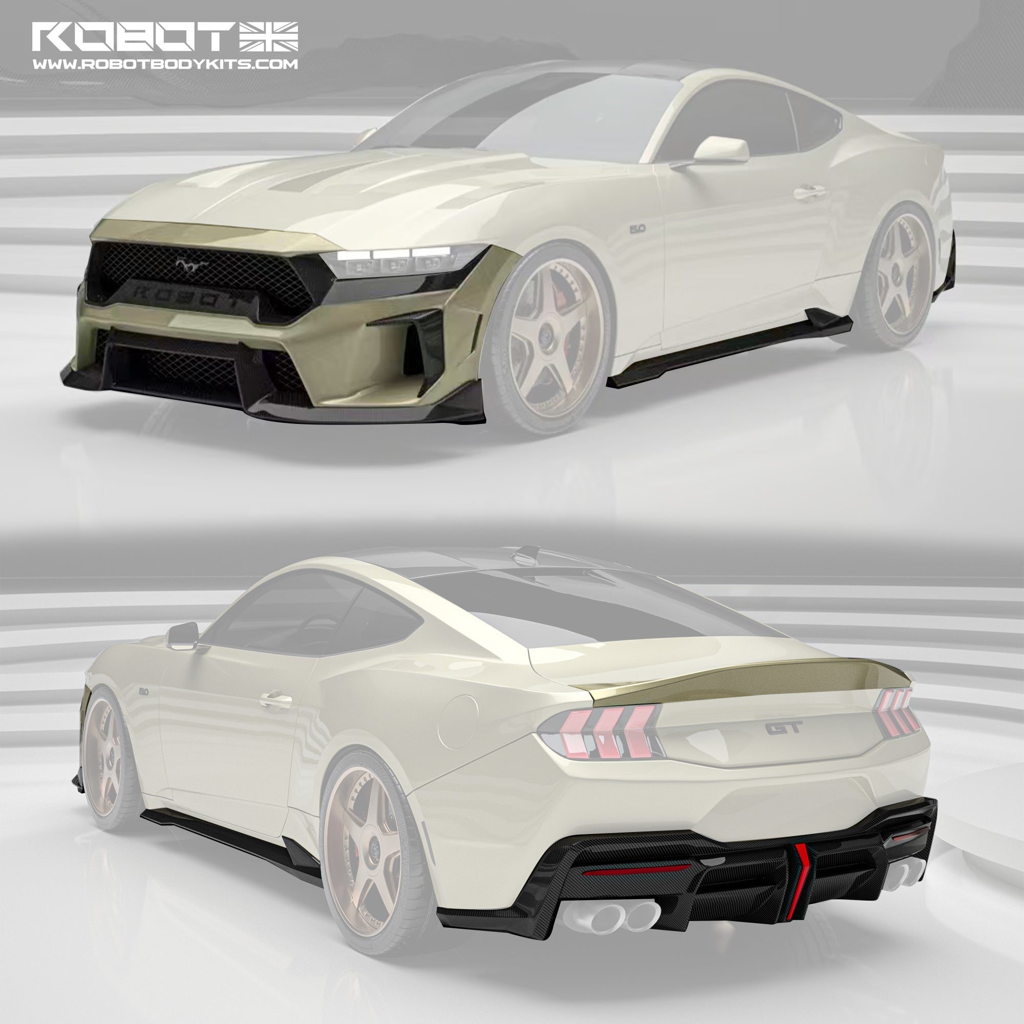 Robot Ford Mustang S650 V1 FRP Full Narrowbody Bodykit Aftermarket Carbon Fiber Part / Bodykit - Robot Bodykits