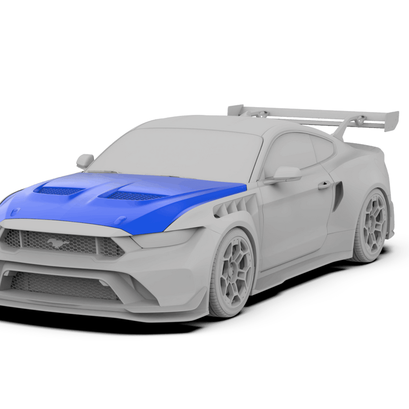 Robot Ford Mustang V5 GTR Widebody Bonnet Options Aftermarket Carbon Fiber Part / Bodykit - Robot Bodykits