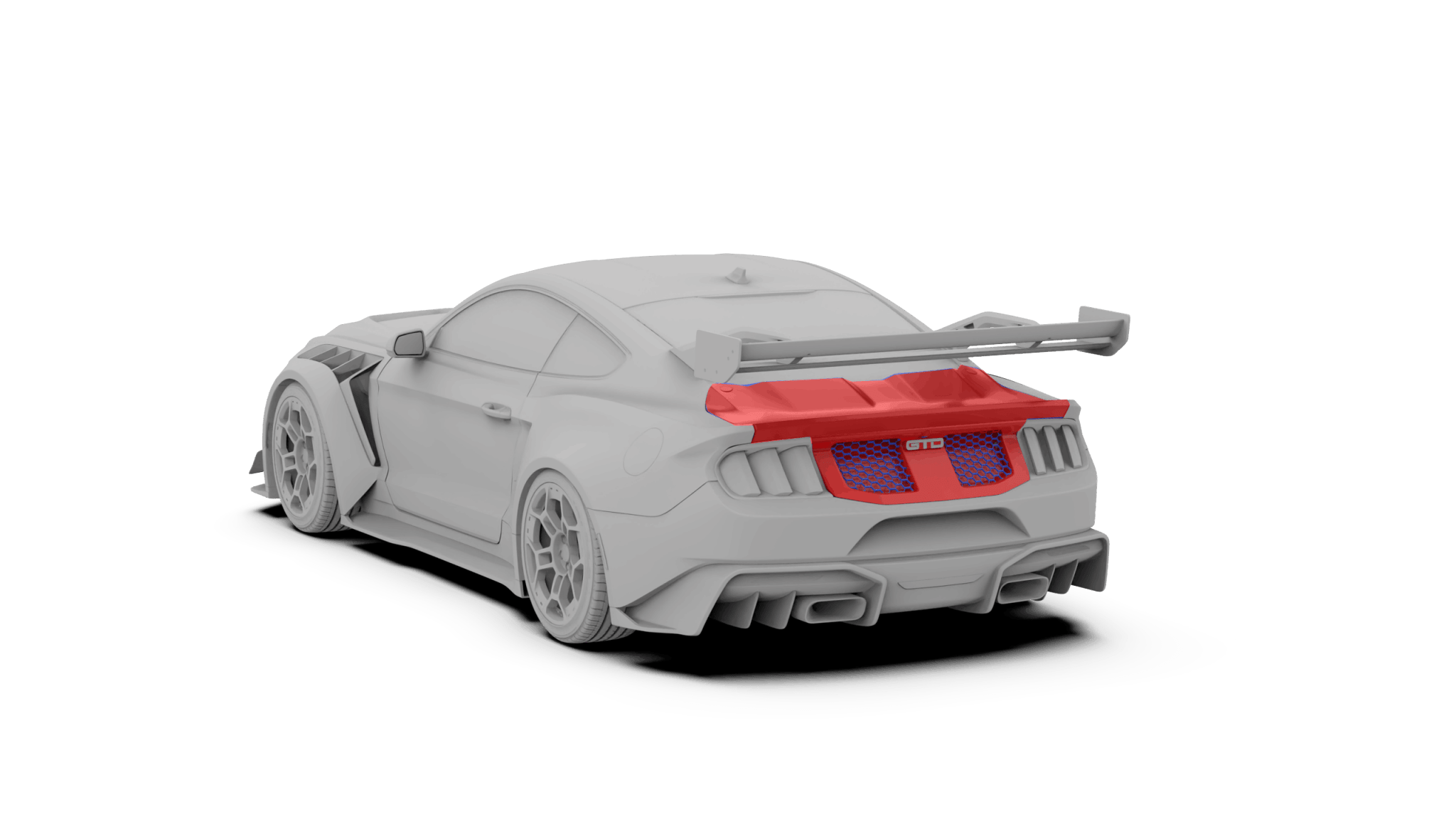Robot Ford Mustang V5 GTR Widebody Boot/Trunk Options Aftermarket Carbon Fiber Part / Bodykit - Robot Bodykits