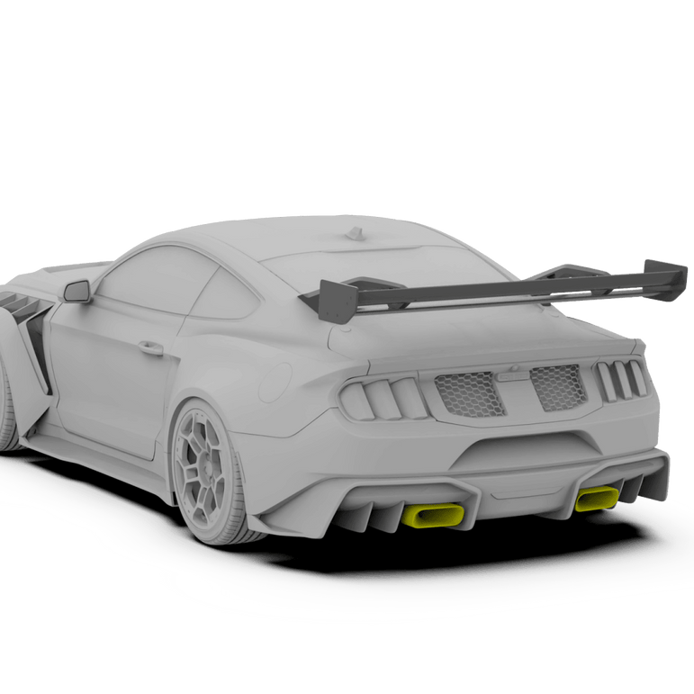 Robot Ford Mustang V5 GTR Widebody Exhaust Option Aftermarket Carbon Fiber Part / Bodykit - Robot Bodykits