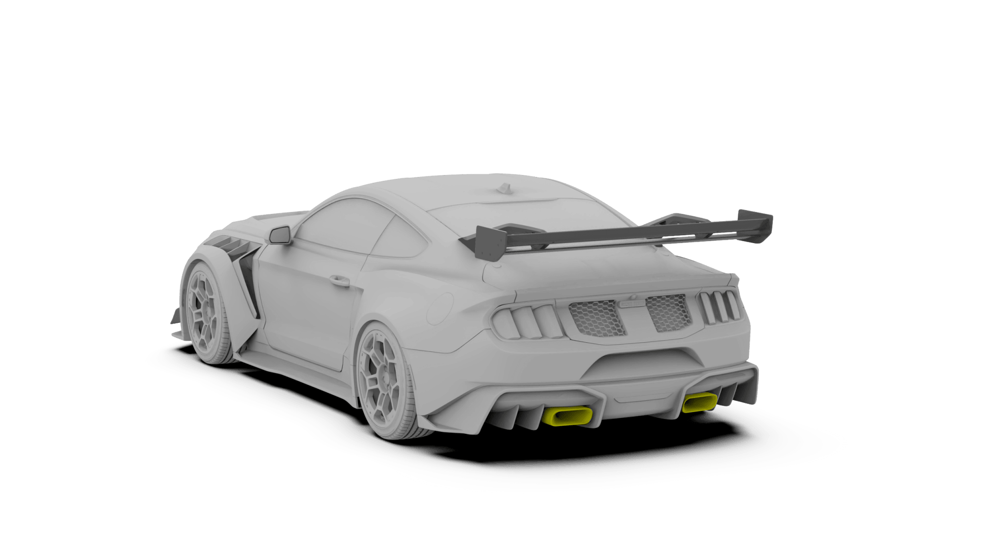 Robot Ford Mustang V5 GTR Widebody Exhaust Option Aftermarket Carbon Fiber Part / Bodykit - Robot Bodykits