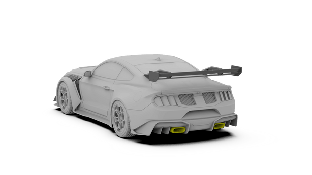 Robot Ford Mustang V5 GTR Widebody Exhaust Option Aftermarket Carbon Fiber Part / Bodykit - Robot Bodykits
