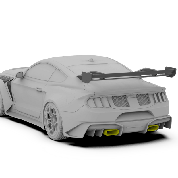 Robot Ford Mustang V5 GTR Widebody Exhaust Option Aftermarket Carbon Fiber Part / Bodykit - Robot Bodykits
