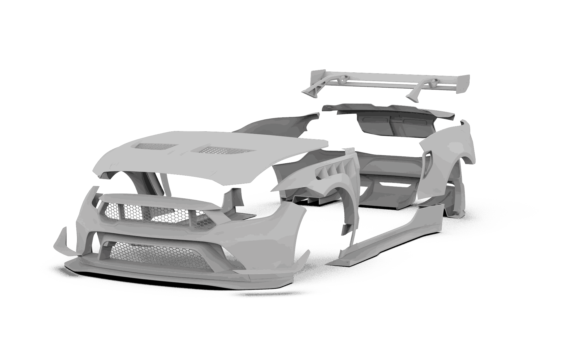 Robot Ford Mustang V5 GTR Widebody Kit for S550.1 & S550.2 Aftermarket Carbon Fiber Part / Bodykit - Robot Bodykits