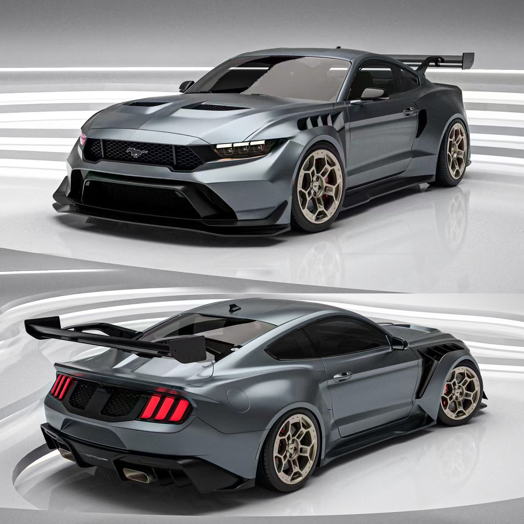 Robot Ford Mustang V5 GTR Widebody Kit for S550.1 & S550.2 Aftermarket Carbon Fiber Part / Bodykit - Robot Bodykits