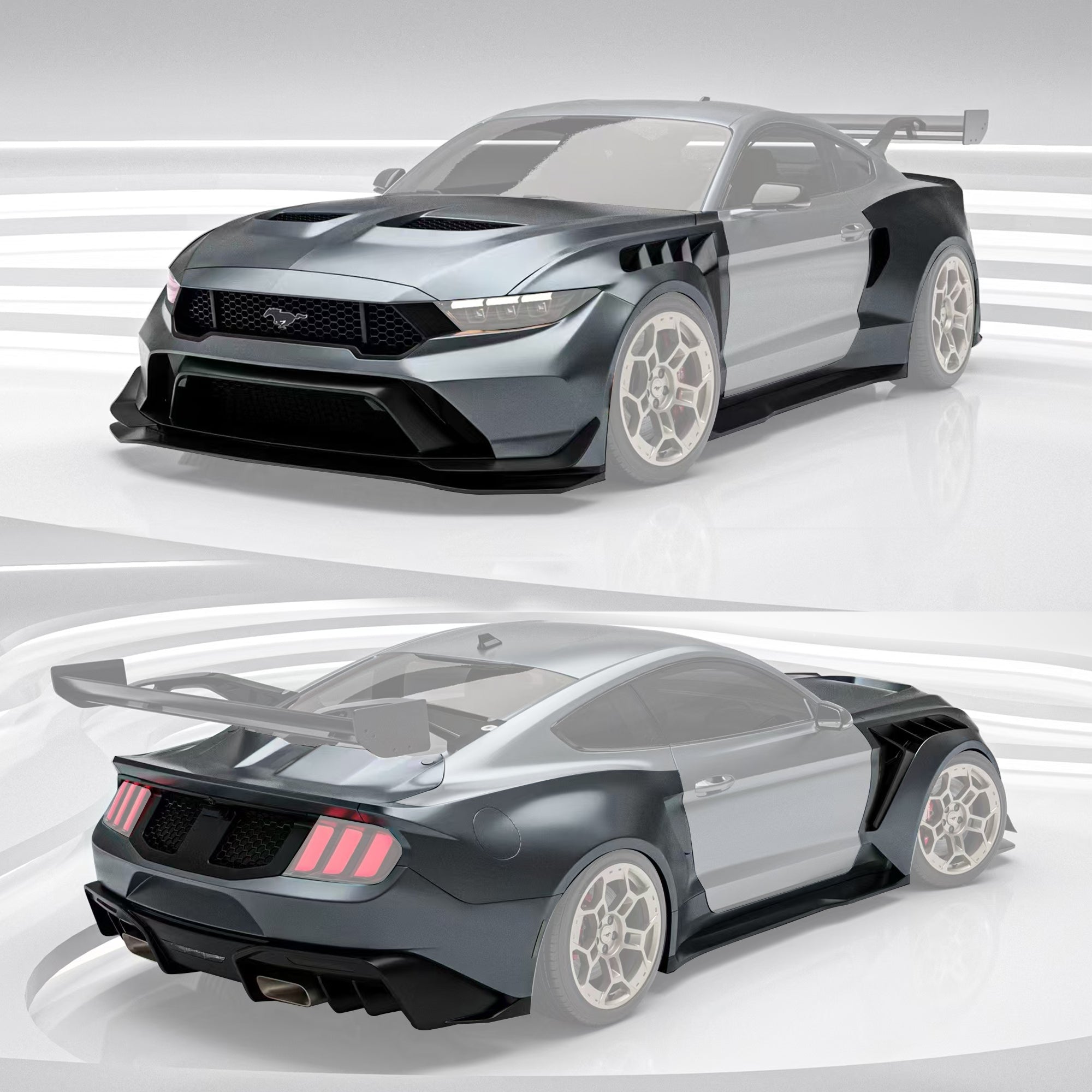 Robot Ford Mustang V5 GTR Widebody Kit for S550.1 & S550.2 Aftermarket Carbon Fiber Part / Bodykit - Robot Bodykits