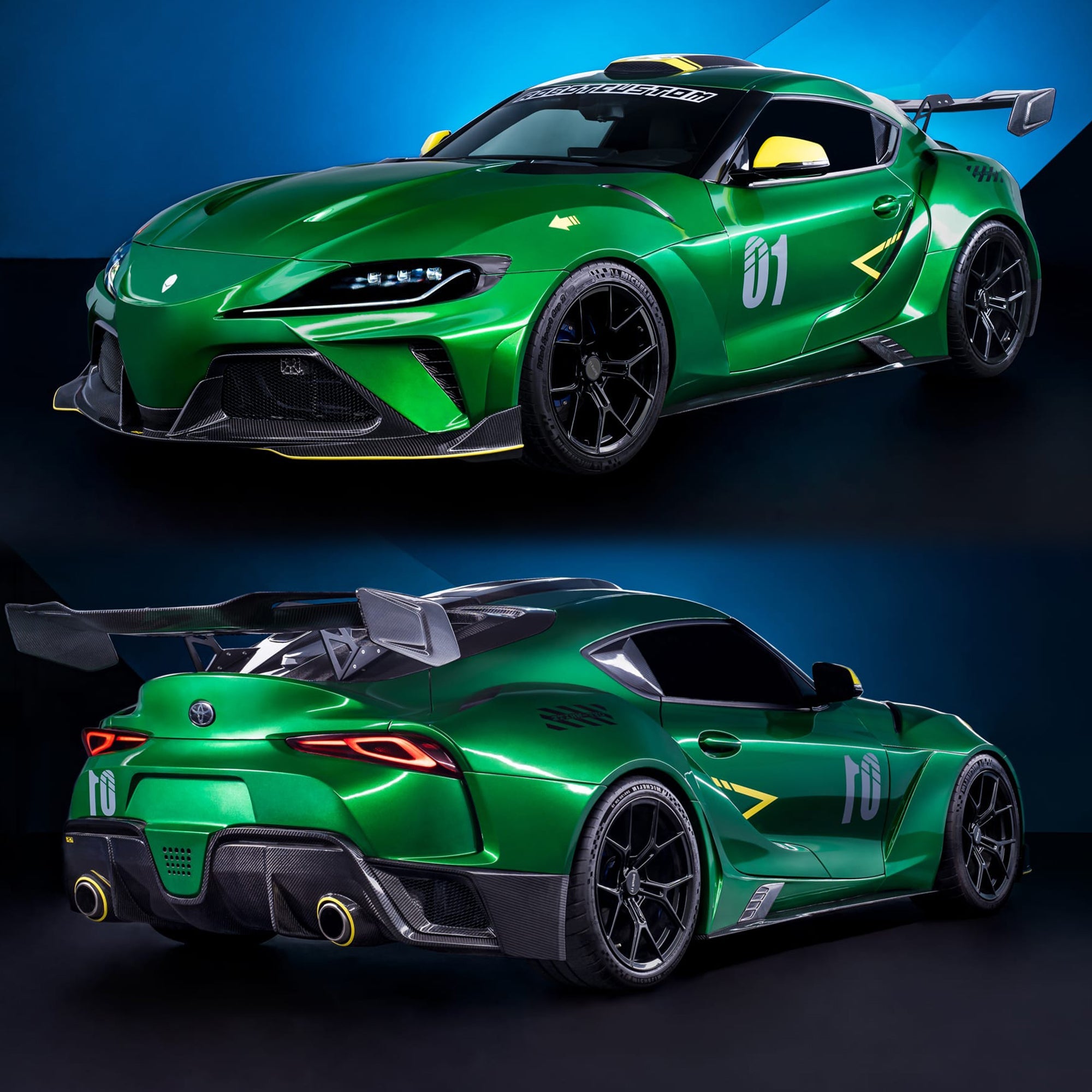 Robot Hyperion (Style B) Toyota GR Supra Moray Full Widebody Kit Aftermarket Carbon Fiber Part / Bodykit - Robot Bodykits