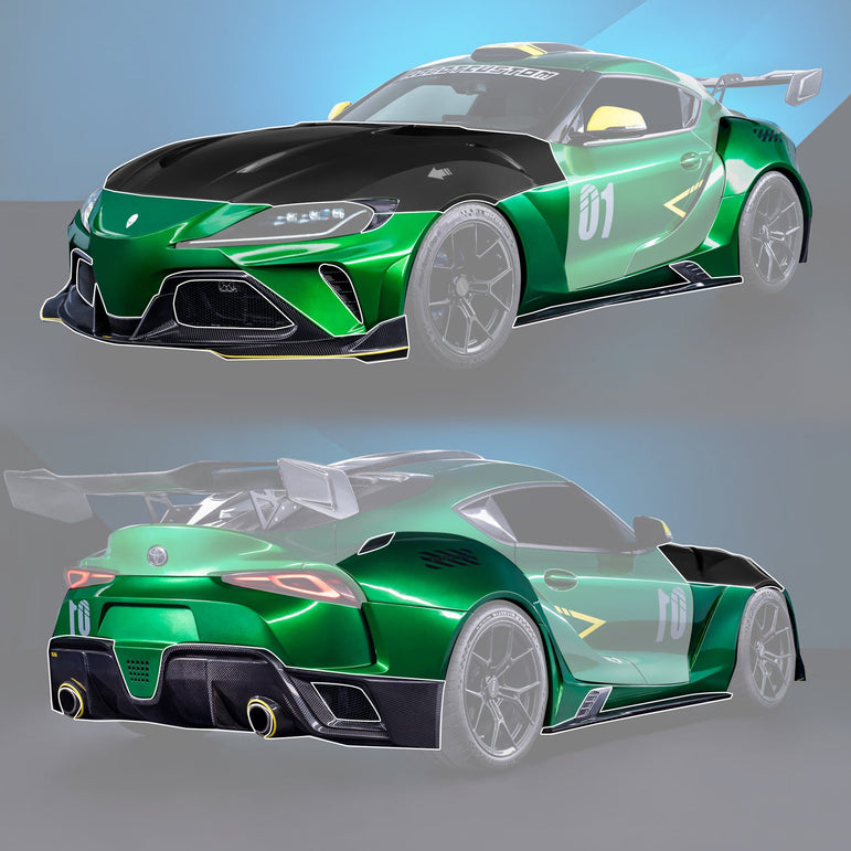 Robot Hyperion (Style B) Toyota GR Supra Moray Full Widebody Kit Aftermarket Carbon Fiber Part / Bodykit - Robot Bodykits