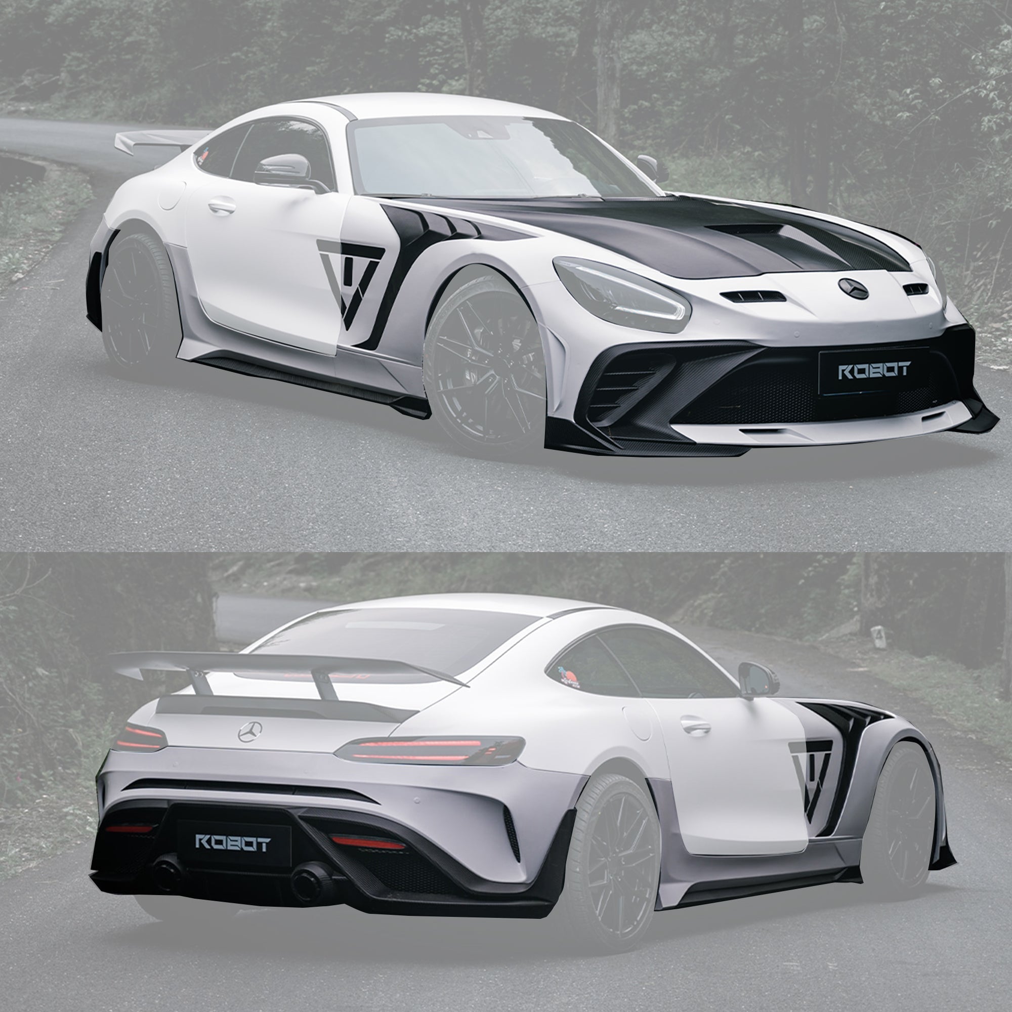 Robot Mercedes AMG GT Fibre Glass Reinforced Complete Body Kit Aftermarket Carbon Fiber Part / Bodykit - Robot Bodykits