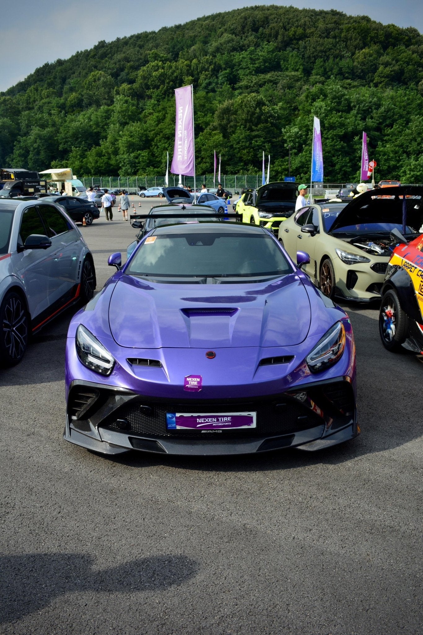 Robot Mercedes AMG GT Fibre Glass Reinforced Front Bumper & Bonnet Aftermarket Carbon Fiber Part / Bodykit - Robot Bodykits