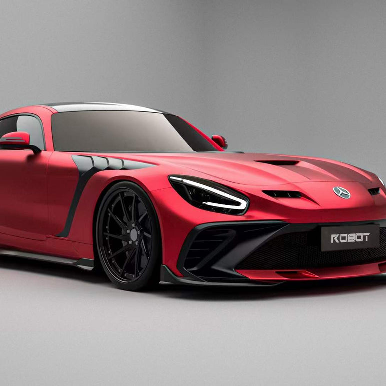 Robot Mercedes AMG GT Fibre Glass Reinforced Front Bumper & Bonnet Aftermarket Carbon Fiber Part / Bodykit - Robot Bodykits