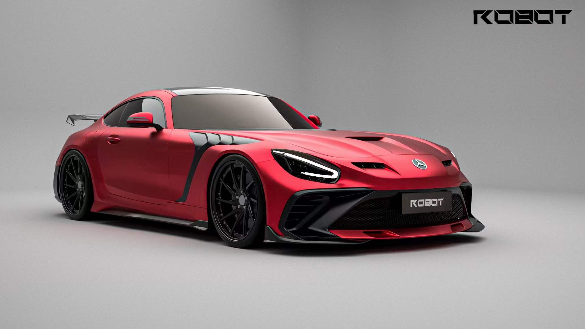 Robot Mercedes AMG GT Fibre Glass Reinforced Front Bumper & Bonnet Aftermarket Carbon Fiber Part / Bodykit - Robot Bodykits