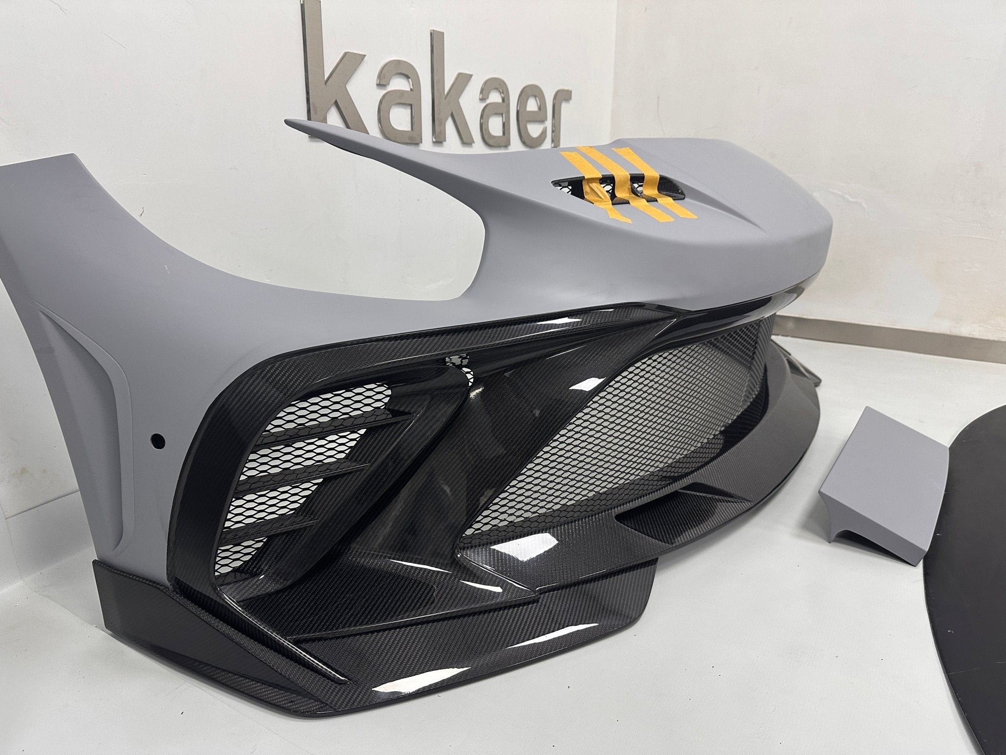 Robot Mercedes AMG GT Fibre Glass Reinforced Front Bumper & Bonnet Aftermarket Carbon Fiber Part / Bodykit - Robot Bodykits