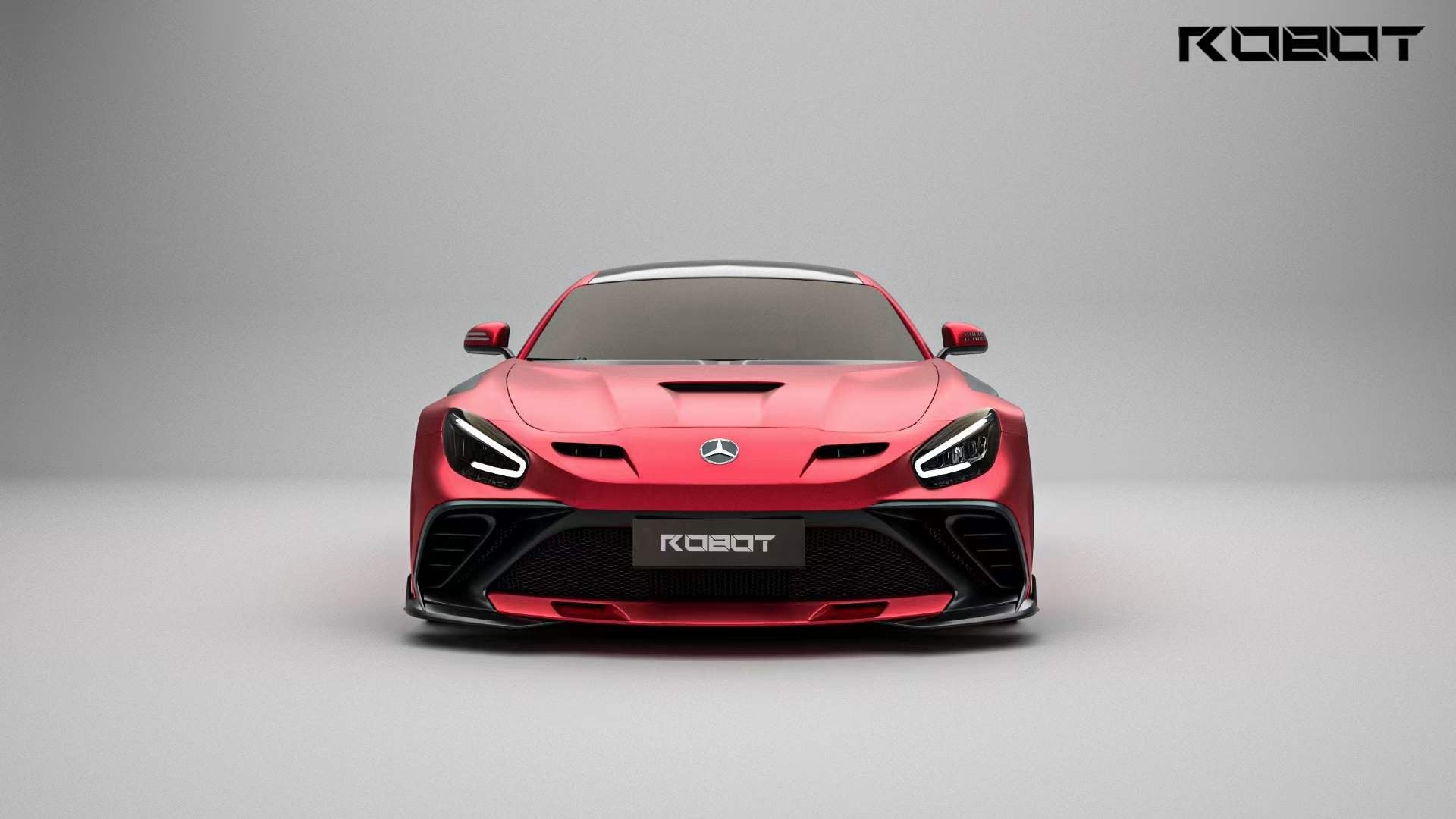 Robot Mercedes AMG GT Fibre Glass Reinforced Front Bumper & Bonnet Aftermarket Carbon Fiber Part / Bodykit - Robot Bodykits