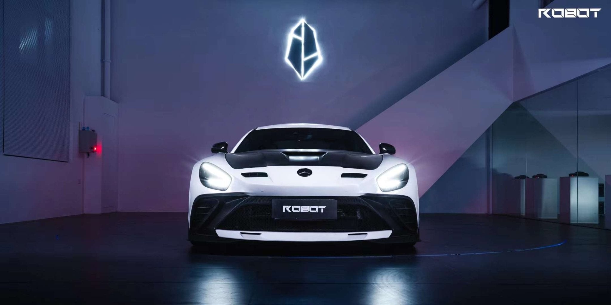 Robot Mercedes AMG GT Fibre Glass Reinforced Front Bumper & Bonnet Aftermarket Carbon Fiber Part / Bodykit - Robot Bodykits