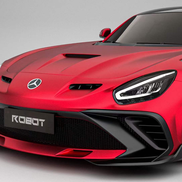 Robot Mercedes AMG GT Fibre Glass Reinforced Front Bumper & Bonnet Aftermarket Carbon Fiber Part / Bodykit - Robot Bodykits